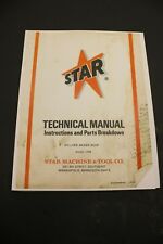 Used, Star Machine 1045 Reliner Brake Shop Instructions & Parts Guide Shoe Drum  for sale  Shipping to Canada