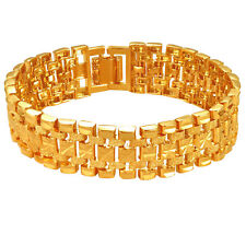 Pulseira masculina corrente da moda folheada a ouro 24K pulseira esculpida corrente joia comprar usado  Enviando para Brazil