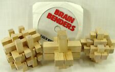 Lote de 3 rompecabezas de madera teasers cerebrales 3D madera maciza prueba de coeficiente intelectual segunda mano  Embacar hacia Mexico