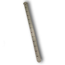 Gaebel Stainless Steel 12-Inch Line Gauge & Typographic Ruler  Xlnt. Condition for sale  Shipping to South Africa