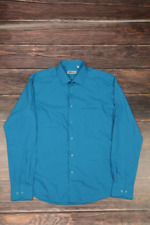 ZILLI Slim FIt Blue Long Sleeve Button Down Shirt Size L, used for sale  Shipping to South Africa