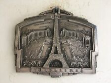 Vintage Embossed Metal EXPOSITION INTERNATIONALE PARIS 1937 Wall Plaque for sale  Shipping to South Africa