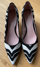 black white kitten heel shoes for sale  COULSDON