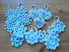 White crocheted snowflakes for sale  ESHER