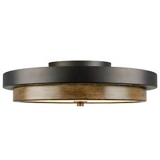 Kira Home Hermosa 14" Modern Semi Flush Mount Ceiling Light Smoked Birch Wood St for sale  Shipping to South Africa