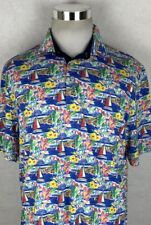 Camisa Polo de Golf Ralph Lauren Velero Floral Hawaiana Náutica Para Hombres XL segunda mano  Embacar hacia Argentina