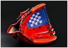 Luvas de beisebol para crianças/adultos arremesso para a mão direita 10,5" 11,5" 12,5" vermelho azul branco, usado comprar usado  Enviando para Brazil