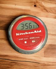 Temporizador de cocina digital KitchenAid rojo y cromado probado funcionando segunda mano  Embacar hacia Argentina