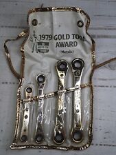 Antigo 1979 Master Tech Chrysler Gold Tool Award conjunto de chaves catraca métricas 7mm-14mm comprar usado  Enviando para Brazil
