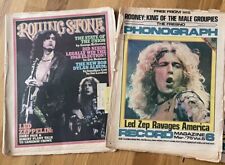 Revista Led Zeppelin Rolling Stone março de 1975 e Fresno Phonograph Mag rara, usado comprar usado  Enviando para Brazil