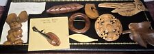 Vintage Hand Carved Wooden Brooch Lot Of 11 for sale  Shipping to South Africa