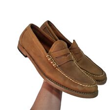 David Jones Mens Size 9 Leather Tan Brown Loafer Shoes In Excellent Condition  for sale  Shipping to South Africa