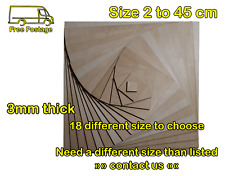 Used, Wooden Square Plywood Shape Size 2 to 45 cm Craft Blanks Laser Off Cut Not MDF for sale  Shipping to South Africa