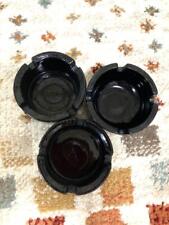Three ashtrays black for sale  Shipping to Ireland
