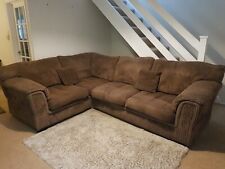 4 Seater Corner Sofa With Armchair brown  corduroy effect, DFS for sale  BEDFORD