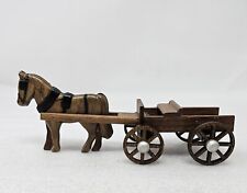Caballo y carrito/carro de madera en miniatura hechos a mano 1994 hecho en EE. UU. segunda mano  Embacar hacia Argentina