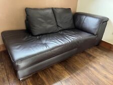 Brown leather chaise for sale  SUNDERLAND