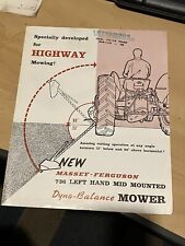 Rare Massey Ferguson MF 736 Dyna Balance mower tractor brochure 35 65 tractor for sale  Shipping to South Africa