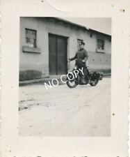 Usado, Foto Segunda Guerra Mundial oficial de las Fuerzas Armadas en motocicleta E1.12 segunda mano  Embacar hacia Argentina