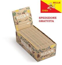 RIZLA 2500 CARTINE NATURA CORTE IN CANAPA 1 Box da 50 libretti usato  Catania