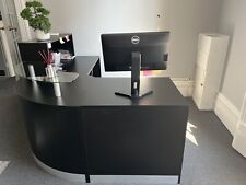 Reception desk black for sale  LEICESTER