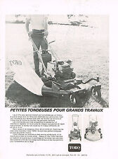 1972 toro advertisement d'occasion  Expédié en Belgium