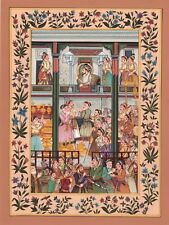 Mughal Empire Miniature Art Handmade Moghul Dara Shikoh Padshahnama Painting for sale  Shipping to Canada