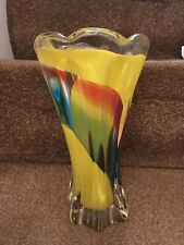 Vintage glass vase for sale  WALSALL