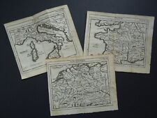 1729 Limiers atlas 3 x maps  ITALY - FRANCE - GERMANY - Italie - Allemagne na sprzedaż  Wysyłka do Poland