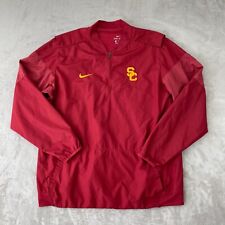 Nike  1/4 Zip Pullover Men XL Cardinal USC Trojans Logo Windbreaker Pockets NWOT, used for sale  Shipping to South Africa