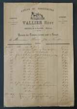 Facture 1886 vallier d'occasion  Nantes-