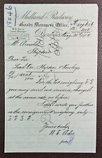 1900 Midland Railway, oficina del gerente de mercancías, carta del Derby al Sr. Arnold, Skipton segunda mano  Embacar hacia Argentina