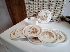 LOVELYY SET...RETRO...MELAMINE...HARVEST...COASTERS....WITH HOLDER...SET OF 6 for sale  Shipping to South Africa