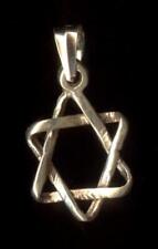 Dije colgante símbolo judío estrella de David oro amarillo macizo fino 14K 20 mm ~ WZ segunda mano  Embacar hacia Argentina