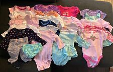 Roupas de bebê menina tamanho 3-6 meses lote de 44 peças calças camisas macacões jeans, usado comprar usado  Enviando para Brazil