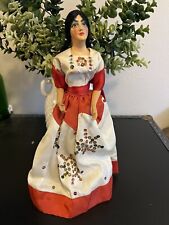 Vestido Muñeca Vintage Munecos Carselle Señorita Mexicana Rojo y Blanco Lentelle segunda mano  Embacar hacia Mexico