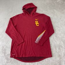 Nike Pullover Hoodie Shirt Men XL Red USC Trojans Long Sleeve Swoosh Dri Fit for sale  Shipping to South Africa