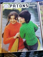 Patons knitting pattern for sale  BORDON