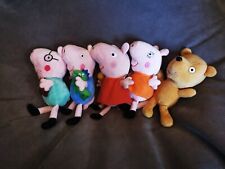 Peppa Pig Soft Toy Bundle - Peppa, George, Mummy & Daddy Pig Set , used for sale  WEYMOUTH