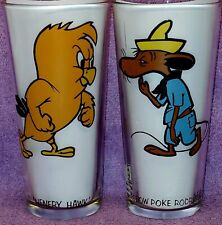 🔥 1973 PEPSI WARNER BROS SLOW POKE RODRIGUEZ & HENERY HAWK GLASSE! READ  for sale  Shipping to South Africa