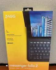 ZAGG Messenger Folio 2 Bluetooth Keyboard Gray Case For iPad 7th 8th 9th Gen Air, used for sale  Shipping to South Africa