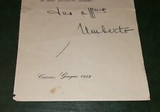 1952 lettera firmata usato  Avellino