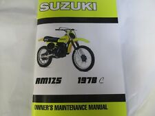 Suzuki rm125 owners for sale  Berlin