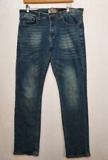 Jeans masculino Hudson & Barrow tamanho 36x32 slim stretch reto bigode azul casual comprar usado  Enviando para Brazil
