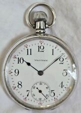 Waltham Solid Silver Pocket Watch. Gents (FULL WORK ORDER) *1915*    15Jewels  for sale  Shipping to South Africa