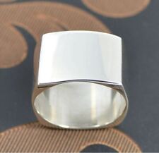 Anel quadrado, anel de prata esterlina 925, anel geométrico, anel de prata robusto comprar usado  Enviando para Brazil