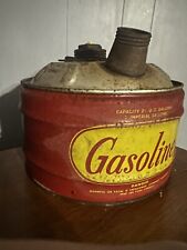Lata de gasolina metálica vintage Edward Can Co. de 2,5 galones/manija de balas de madera segunda mano  Embacar hacia Argentina