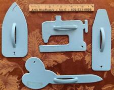 June Tailor~Vtg Shaped PATTERN WEIGHTS~Set of 4~iron+machine+scissors++Lt Blue for sale  Shipping to South Africa