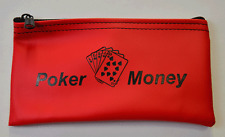 Usado, Bolsa de dinheiro para jogos de pôquer carteira carteira jogador cassino personalizado zíper carteira fichas comprar usado  Enviando para Brazil