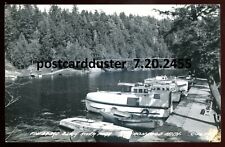IRONWOOD Michigan 1940s Footbridge Black River Park Boats. Real Photo Postcard for sale  Shipping to South Africa